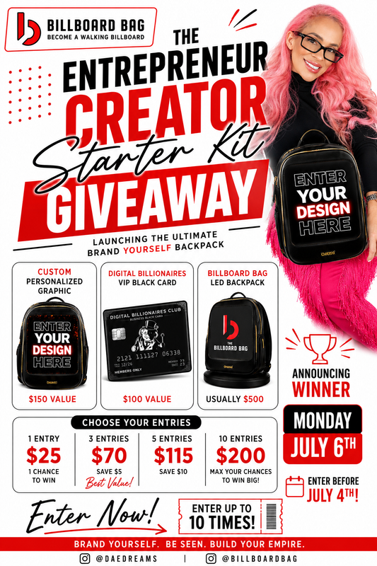 BILLBOARD BAG™ GIVEAWAY ENTRY